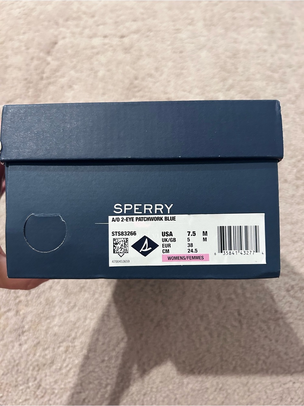 Sperry Patchwork 2-Eye Boat Shoes - Blue - Picture 2 of 3